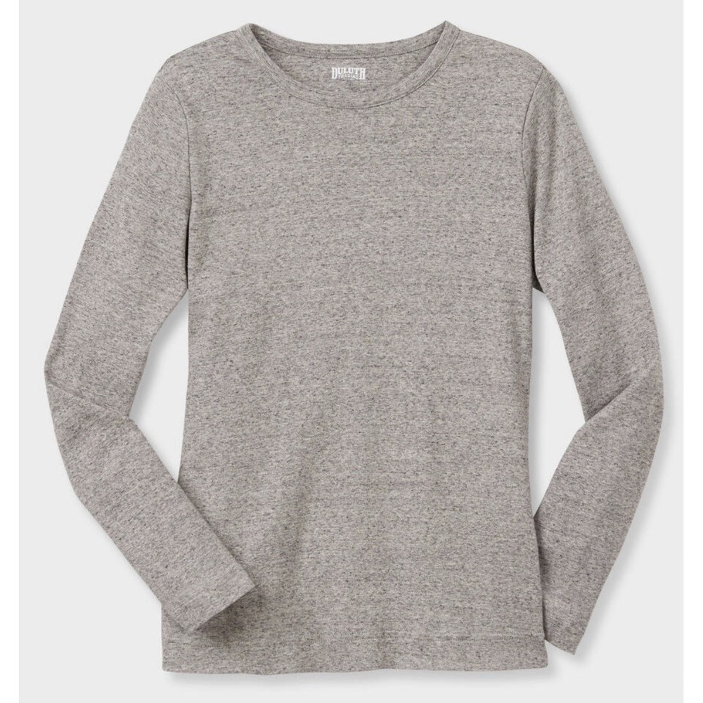 Duluth Trading Co. Longtail Shirt Womens Plus Size 4X Gray Long Sleeve Fall Soft